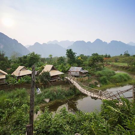 Champa Lao Bungalows Hotel Vang Vieng Bagian luar foto