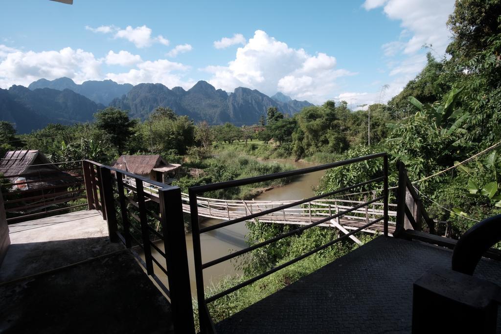 Champa Lao Bungalows Hotel Vang Vieng Bagian luar foto