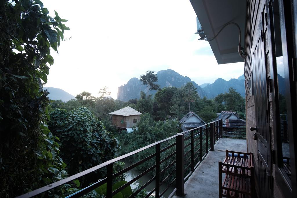 Champa Lao Bungalows Hotel Vang Vieng Bagian luar foto